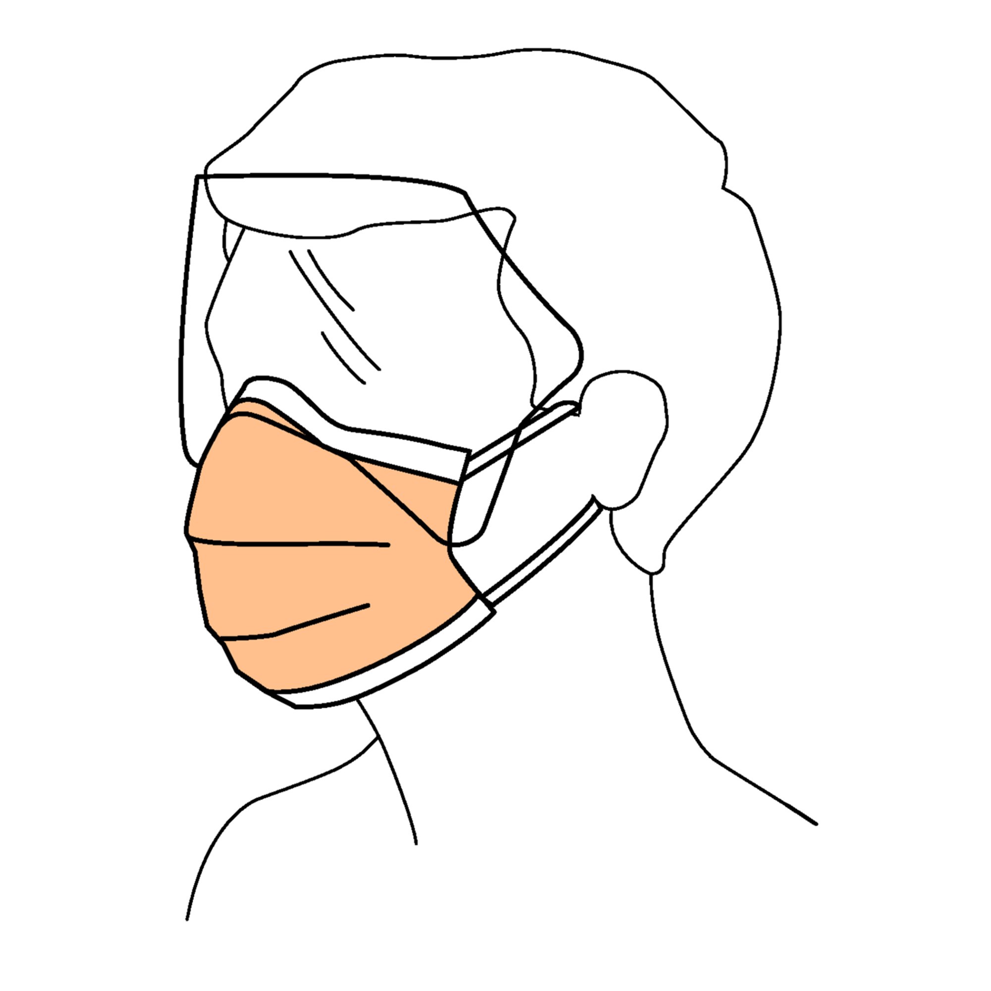 Halyard 47147 Level 3 Fog-Free Procedure Mask, WrapAround Visor, Orange