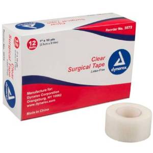 1" Medical Transparent Tape 12 Rolls/Box